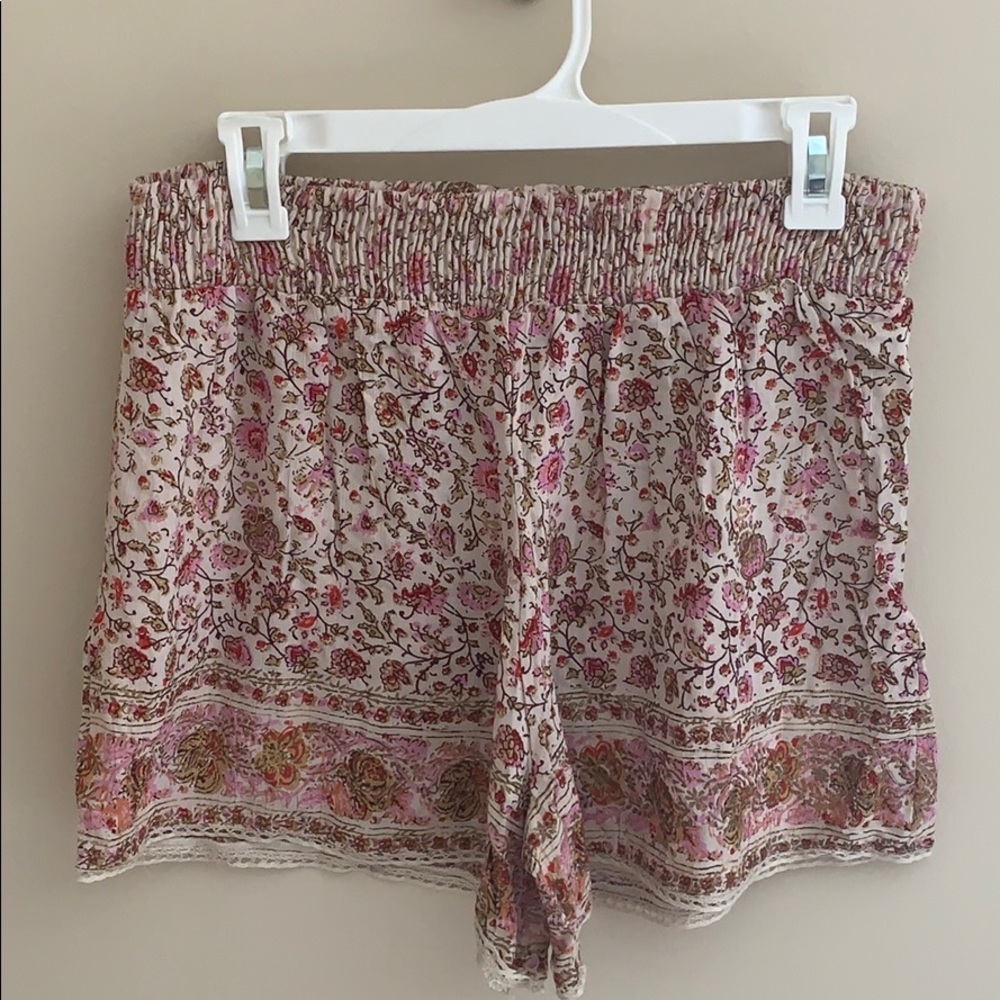 Angie Lounge Shorts with Floral Pattern (Size L)